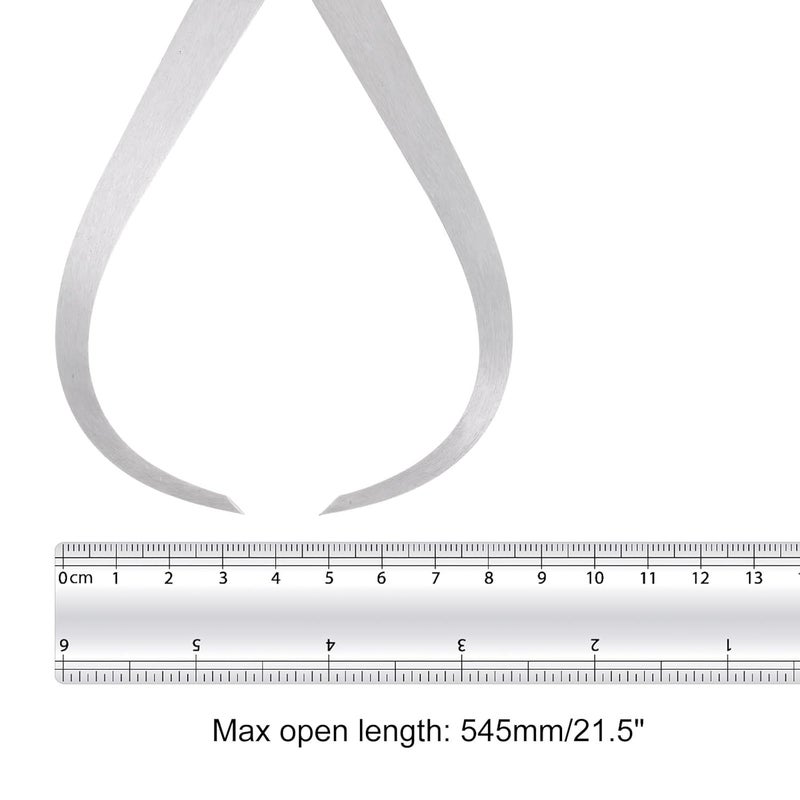 Kozelo Firm Joint Outside Caliper - [12 Inch] Stainless Metal Firm Friction Joint Measurement Tool for Size Measuring Use, Silver Tone - Image 5